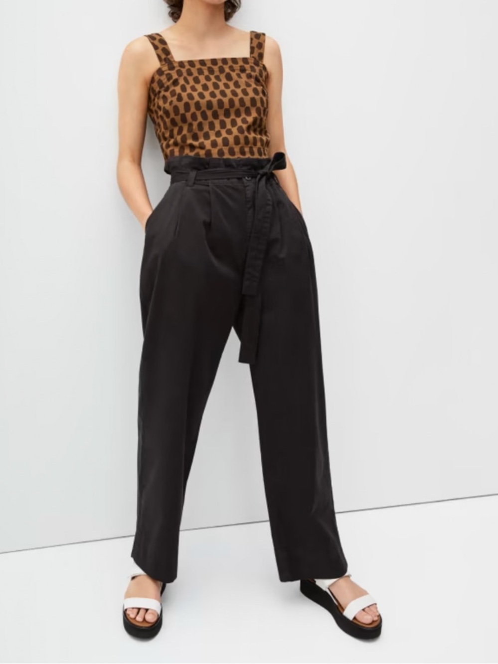 Everlane organic cotton paper bag pants